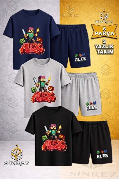SİNREZ Tricou pentru copii ALEKS FLAME TORCH cu imprimeu special, cu gât rotu...