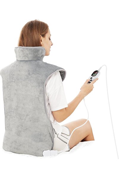 Relax Smart وسادة تدفئة كهربائية للظهر والرقبة والكتفين، 60 × 100 سم، رمادي، ...