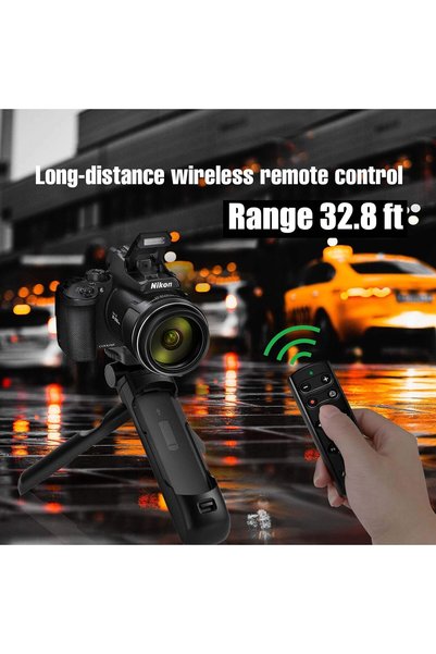 AODELAN Telecomandă wireless pentru cameră, mini trepied, grip de filmare, trepied portabil cu mâner pentru Nikon COOL