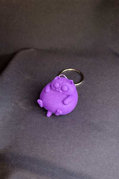 PAİPLAYSHOP Fat Cat Keychain - 3 Pieces of Tiny Sweet Keychains in the Shape ...