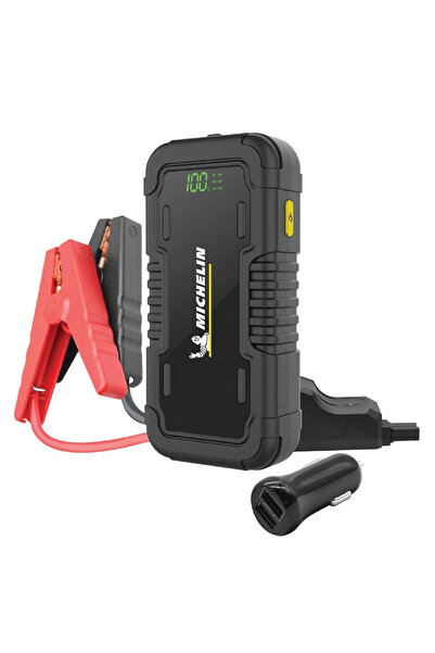 Michelin MJS120 12Volt 1500Amp Lityum Polimer Akü Takviye + Powerbank + Led L...