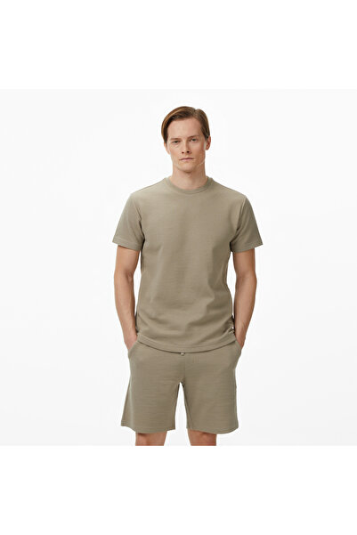 Nautica Erkek Bej Regular Fit T-Shirt