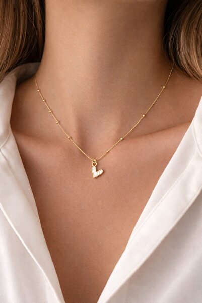 Sistersco Gold Color Heart Women's Necklace