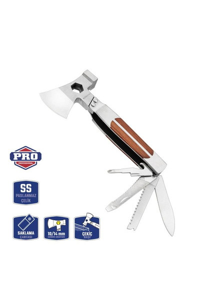 Workpro WP383001 12 IN 1 Çok Fonksiyonlu Profesyonel Mini Balta/Çekiç Alet Se...