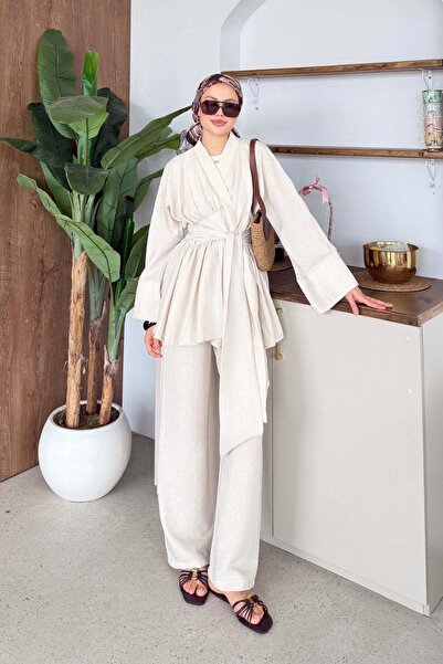 Hazamoda Akgün Suit Beige