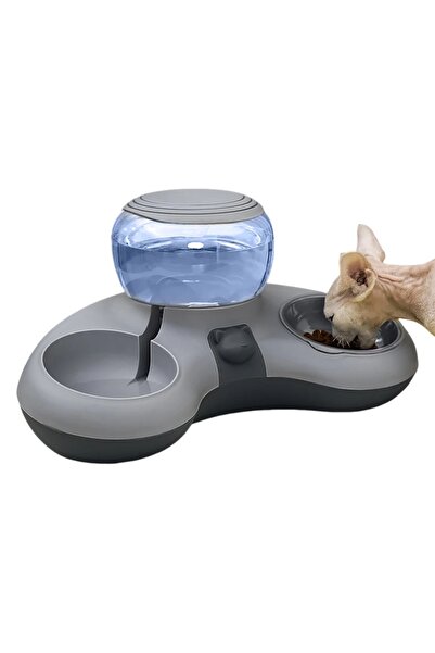 YENİTECH Yeni Model Kedi Köpek Mama ve Su Kabı Kaymaz Devrilmez Oyuncak Ayı Tasarımlı Besleme Kabı