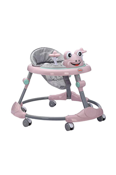 CWT Προ-περπατητήρας ρυθμιζόμενου ύψους με αποσπώμενο πάνελ, Ροζ Βάτραχος, αν...