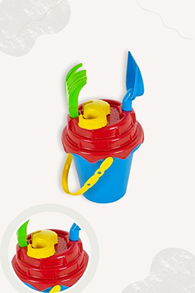 toysmilla Mavi Küçük Yuvarlak Plaj Kova Deniz Kum Kovası