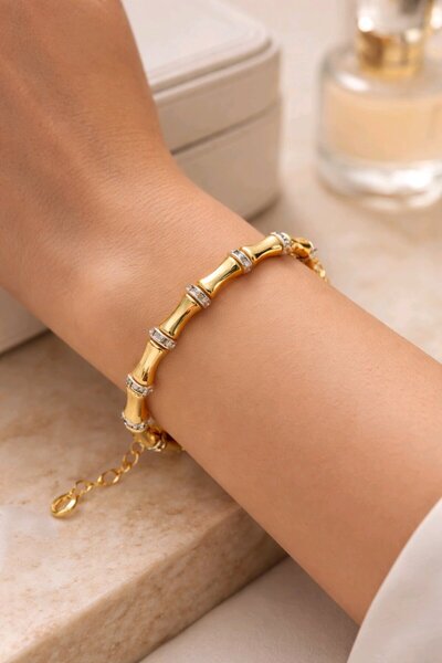 mosmoda Gold Taşlı Serenay Bileklik