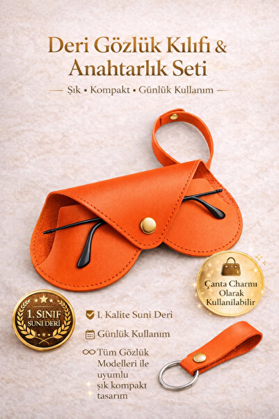 Ayleen Ayz Κρεμαστό σετ θήκης γυαλιών και μπρελόκ σε σχήμα καρδιάς - Προστατε...