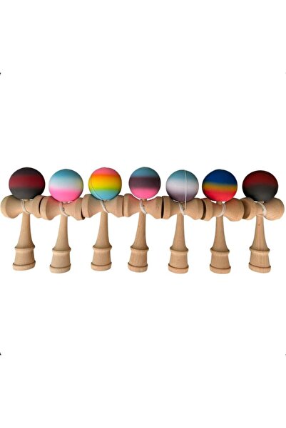 OEM Rainbow rubberized kendama grip 18 wooden
