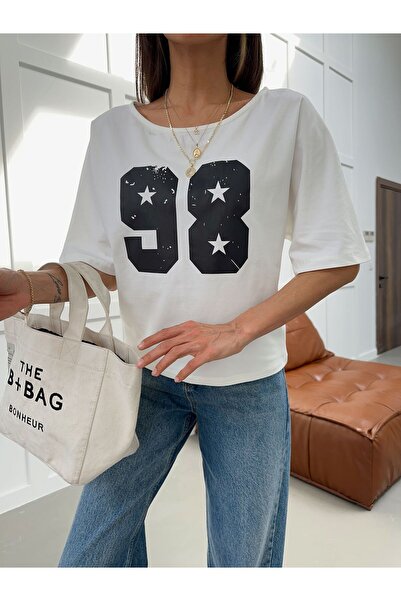 fujya Asymmetric Collar Low Sleeve Short Sleeve 100% Cotton Knitted Blouse