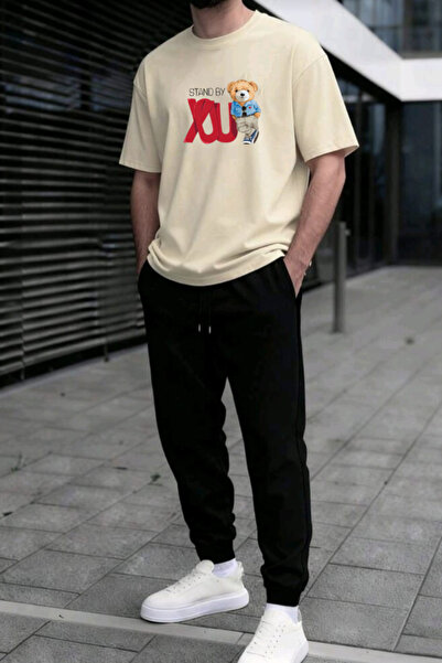Nivorix You Print Bottom Top Tracksuit Set Oversize Crew Neck
