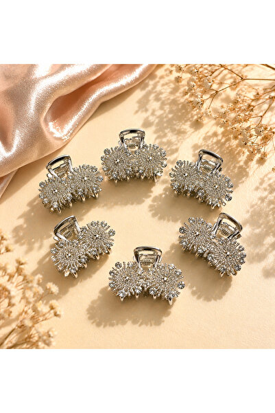 Poro Online Set 6 Cleme Par Model Cristale Stralucitoare 3 cm Elegante Rezist...