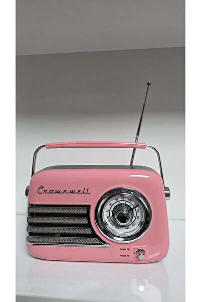 NOSTALJİM BLUETOOTH,USB,FM RADYO ÖZELLİKLİ NOSTALJİK GÖRÜNÜMLÜ PEMBE RADYO