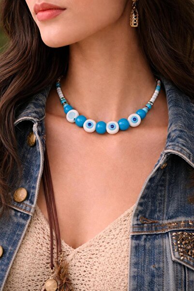 bizizmoda Murano Glass Special Design Glass Natural Stone Necklace