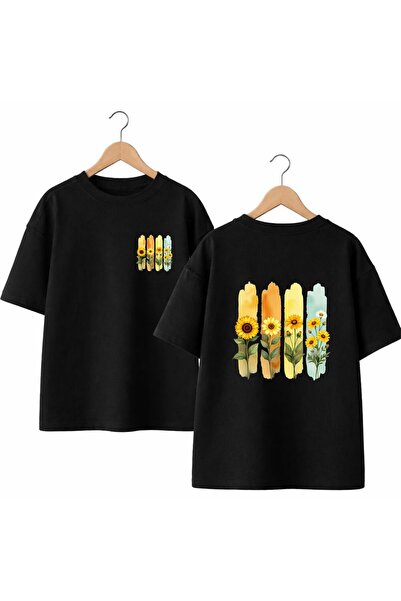 playwear Tricou cu imprimeu pe spate și pe piept, 100% bumbac, supradimension...