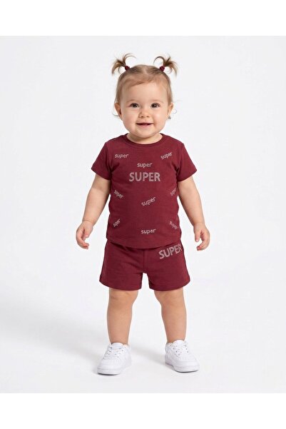 Ege Bebek Girl's Summer Super Printed Shorts and T-Shirt Set for 2-3-4-5 Year...