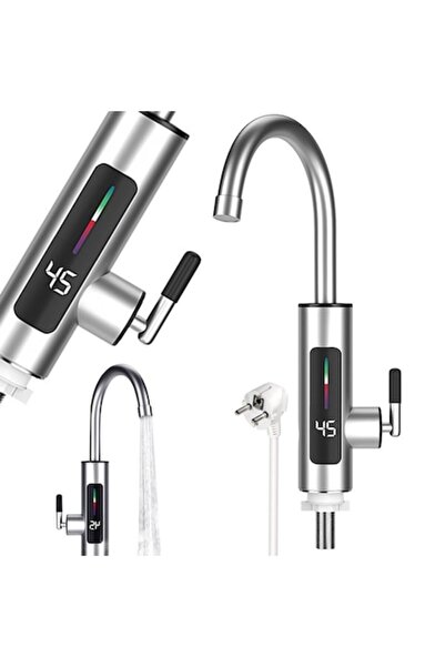 verk group Ηλεκτρική βρύση με άμεση θέρμανση νερού, 3kW, Οθόνη LCD, Έλεγχος θ...