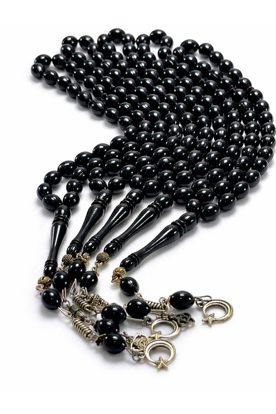 Deniz Elmasları Σετ 5 Μαύρων Ανδρικών Ροζαρίων 33 τεμαχίων – Κλασικό Σχέδιο, ...