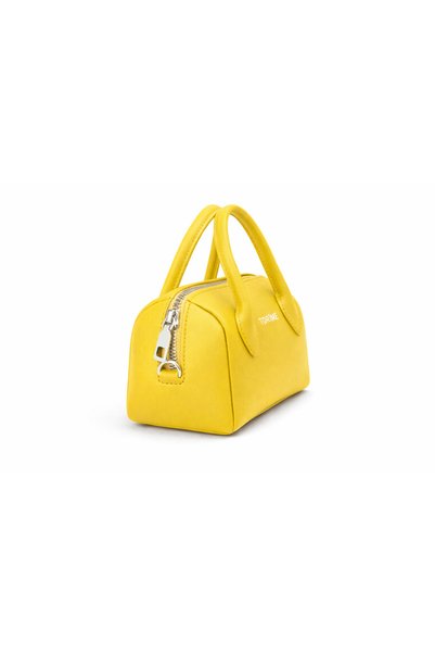 torime Women's Yellow Hand and Shoulder Bag Soft Texture Zippered Mini Stylish Long Strap Bag