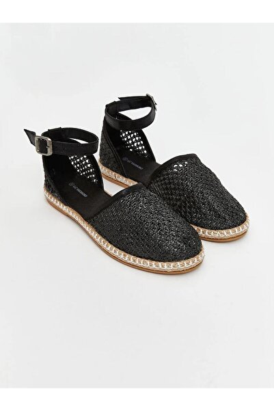 LC Waikiki Ψάθινες πλεκτές μπαλαρίνες για κορίτσια (S5)