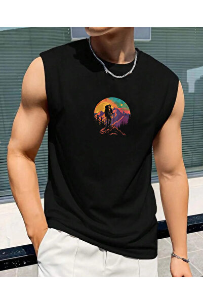 SUNFREE ADVANTURE HIKING WALKING Ανδρικό μπλουζάκι με στάμπα για αθλητικά ρού...