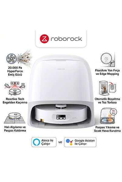 Roborock Curv Flow Robot Süpürge 20000pa HyperForce EmişGücü Görüntülü arama ...