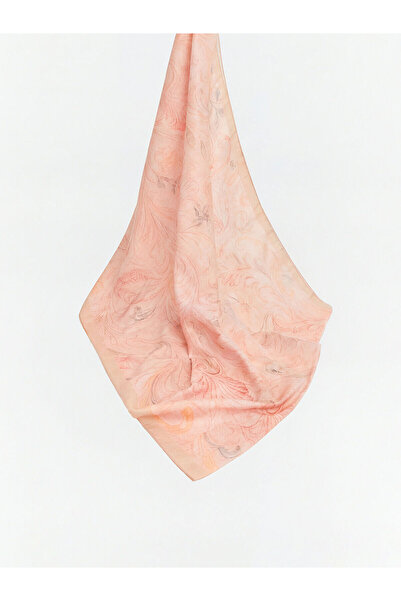 LC Waikiki Lcw Modest Pink Voile Printed Women's Shawl with Nevavm Difference