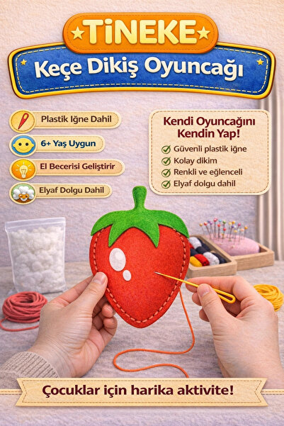 TİNEKE 1 Adet 3 Yaş Çocuklar Için Eğitici Oyuncak Kendin Yap Montessori Keçe ...