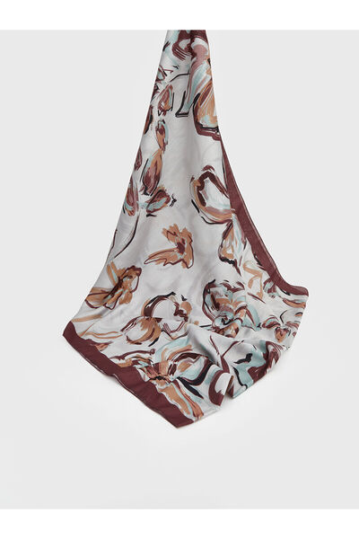 LC Waikiki Lcw Modest Mixed Satin Patterned Women's Shawl with Nevavm Difference
