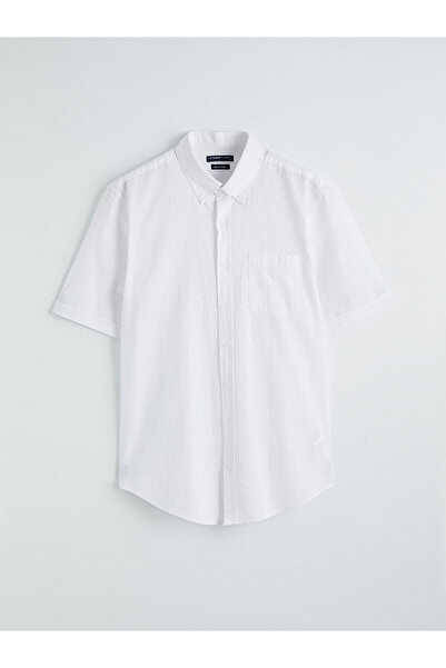 LC Waikiki Nevavm with Difference Lcwaikiki Classic White Dobby Plain Standar...