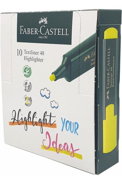 Generic Faber-Castell Textliner 1546 Highlighter, Yellow (Pack of 10)