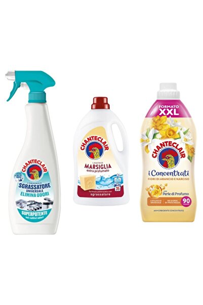 Chanteclair Set 3 Chanteclair: 1x Anti-Odor Degreaser, 1x Marseille Detergent...