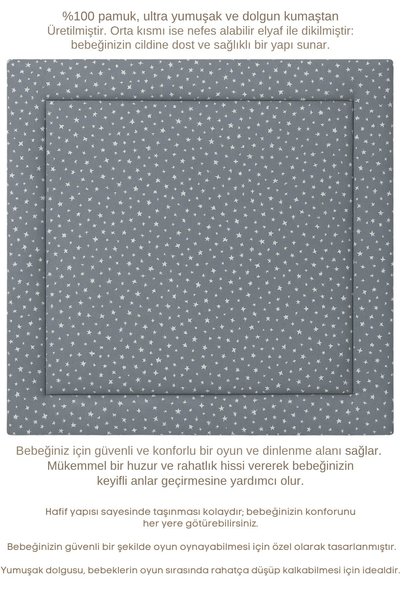 yatella Bebek/Çocuk Oyun Halısı, Yenidoğan Emekleme Pedi, Aktivite Matı
