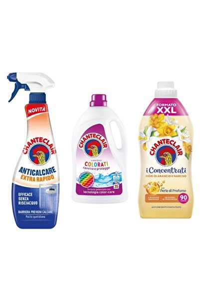 Chanteclair Set 3 Chanteclair: 1x Anticalcar Rapid, 1x Detergent Color, 1x Ba...