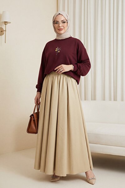 Modamorfo Μπλούζα με στρογγυλή λαιμόκοψη, χαλαρή εφαρμογή, χτενισμένα βαμβακε...