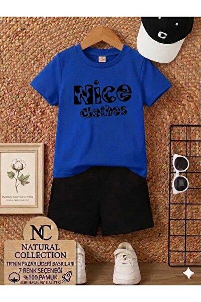 Nice Clothes Tricou și pantaloni scurți de vară pentru copii, unisex (imprime...
