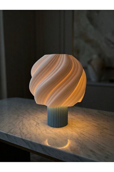 moto print Special Design Spiral Night Lamp - Blue - Red - Black, Modern Lamp...