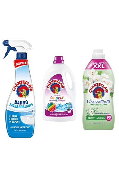Chanteclair Set 3 Chanteclair: 1x Anticalcar Stralucire, 1x Detergent Color, ...