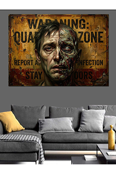Artmeg Pânză decorativă cu portretul zonei de carantină în caz de epidemie de...
