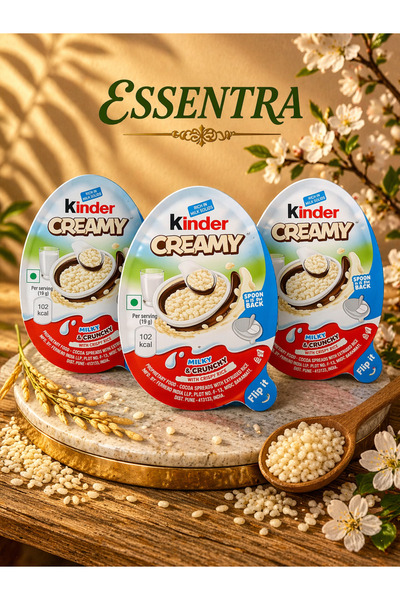 Essentra Home Kinder Creamy Milky & Crunchy Kakaolu Kremalı Atıştırmalık 19 g...