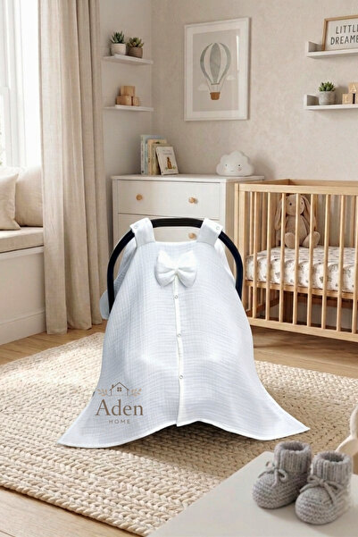 Aden Home Collection %100 Pamuklu Dört Kat Bürümcük Müslin Bebek Puset Örtüsü