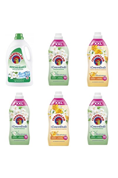 Chanteclair Set 6 Chanteclair: 1x White Musk Detergent, 3x White Musk Conditi...