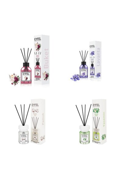 Eyfel Set 4 Eyfel: 1x Bouquet, 1x Lavanda, 1x Bumbac, 1x Iasomie