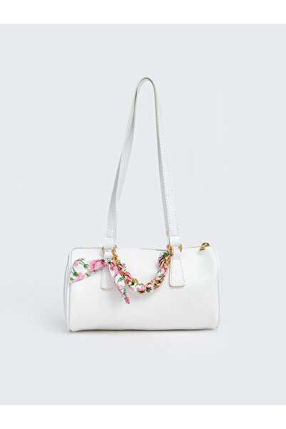 LC Waikiki Γυναικεία τσάντα ώμου με λεπτομέρεια λευκής αλυσίδας και εμφάνιση ...