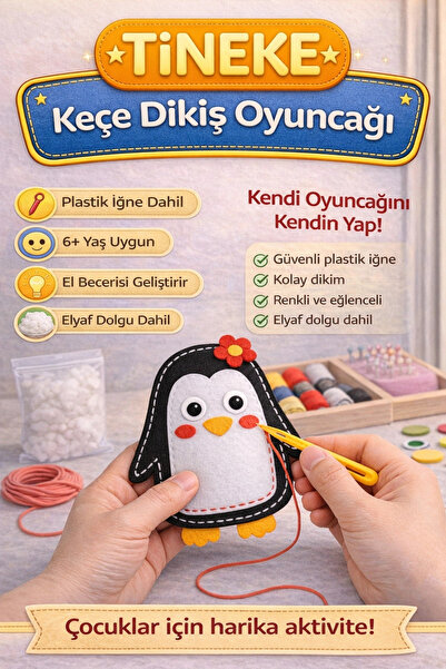 TİNEKE 1 Adet 3 Yaş Çocuklar Için Eğitici Oyuncak Kendin Yap Montessori Keçe ...