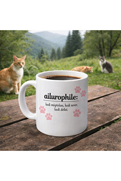 Tomris Hatun Kedi Baskılı Kupa, Hediye Kupa, Süblimasyon Kedi Baskılı Kupa, K...