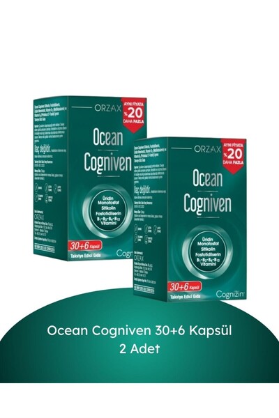 Ocean Cogniven 30+6 Kapsül - %20 Daha Fazla Etiketli 2 Adet