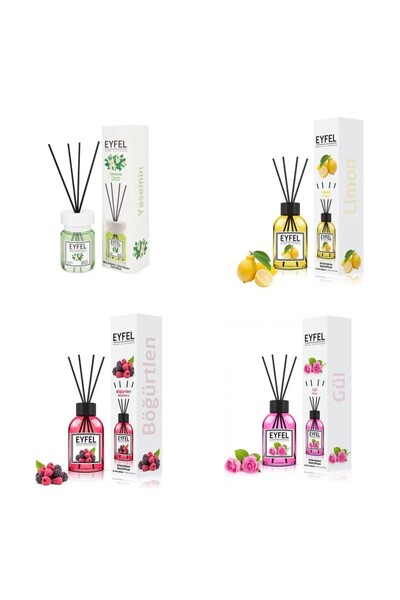Eyfel Set 4 Eyfel: 1x Iasomie, 1x Lamaie, 1x Fructe de padure, 1x Trandafir